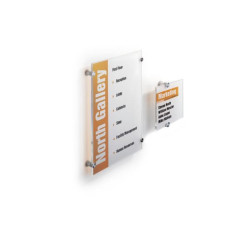 TABLICZKA INFO CRYSTAL SIGN DURABLE 148x148 mm