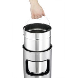 KOSZ NA ŚMIECI 17L DURABLE SAFE Z POPIELNICĄ