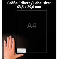 ETYKIETY ZNAMIONOWE AVERY 63,5x29,6mm 2700 etykiet