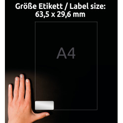 ETYKIETY ZNAMIONOWE AVERY 63,5x29,6mm 540 etykiet