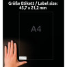 ETYKIETY ZNAMIONOWE 45,7x21,2 AVERY 8 ARKUSZY