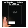 Etykiety przezroczyste adresowe Avery Zweckform 99,1x42,3 25 ark. l4772-25