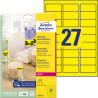 Etykiety neonowe 63,5x29,6 Avery Zweckform 25 arkuszy L6004-25