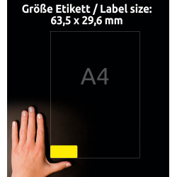 Etykiety neonowe 63,5x29,6 Avery Zweckform 25 arkuszy L6004-25