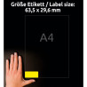 Etykiety neonowe 63,5x29,6 Avery Zweckform 25 arkuszy L6004-25