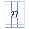 UNIWERSALNE USUWALNE 63,5x29,6mm 2700 etykiet