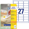Etykiety usuwalne 63,5x29,6 Avery Zweckform 30 arkuszy L4737REV-25