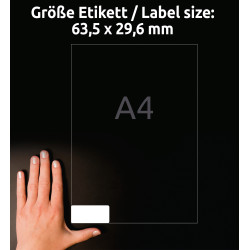 UNIWERSALNE USUWALNE 63,5x29,6mm 810 etykiet