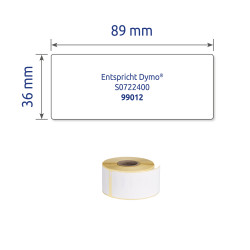 Etykiety adresowe na rolce do termodruku- 36x89mm 2 ROLKI- sklep-lapis.pl