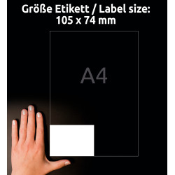 Etykiety uniwersalne 105x74 Avery Zweckform 100 arkuszy 3427