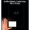 Etykiety uniwersalne 105x74 Avery Zweckform 100 arkuszy 3427