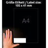 ETYKIETY UNIWERSALNE AVERY 105x41mm