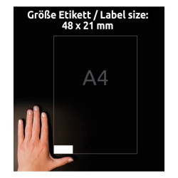 ETYKIETY UNIWERSALNE 48x21 AVERY 100 ARKUSZY