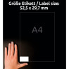 ETYKIETY UNIWERSALNE AVERY 52,5x29,7mm