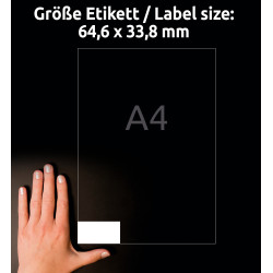 ETYKIETY UNIWERSALNE 64,6x33,8 AVERY 100 ARKUSZY