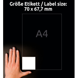 ETYKIETY UNIWERSALNE AVERY 70x67,7mm