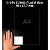 ETYKIETY UNIWERSALNE AVERY 70x67,7mm