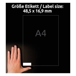 ETYKIETY UNIWERSALNE 48,5x16,9mm 6400 etykiet