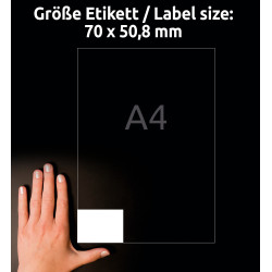 ETYKIETY UNIWERSALNE AVERY 70x50,8mm