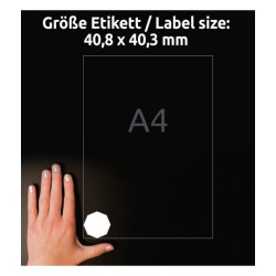USUWALNE ETYKIETY NA PRZETWORY 40,8x40,3mm 10 ARK.