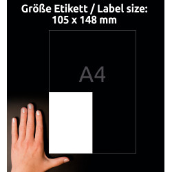 ETYKIETY UNIWERSALNE 105x148 AVERY 30 ARKUSZY