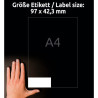 ETYKIETY UNIWERSALNE 97x42,3 AVERY 10 ARKUSZY