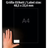 ETYKIETY UNIWERSALNE 48,5x25,4 AVERY 10 ARKUSZY