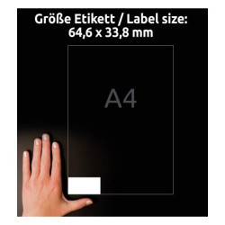 ETYKIETY UNIWERSALNE 64,6x33,8 AVERY 30 ARKUSZY