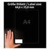 ETYKIETY UNIWERSALNE 64,6x33,8 AVERY 30 ARKUSZY