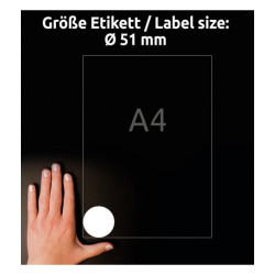 ETYKIETY OKRĄGŁE 51mm AVERY 10 ARKUSZY