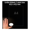 OWALNE ETYKIETY 63,5x42,3mm AVERY 10 ARKUSZY