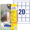KWADRATOWE ETYKIETY USUWALNE 45x45mm 10 ARKUSZY