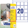 KWADRATOWE ETYKIETY 45x45mm AVERY 10 ARKUSZY