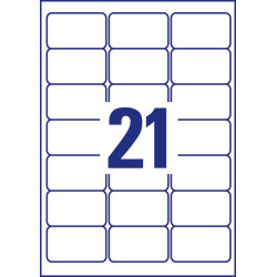 ETYKIETY PRZEZROCZYSTE ADRESOWE AVERY 63,5x38,1mm INKJET