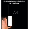 MAGNESY DO NADRUKU 50x140 AVERY 5 ARKUSZY