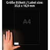 ETYKIETY USUWALNE 35,6x16,9 AVERY 10 ARKUSZY