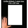UNIWERSALNE USUWALNE 210x297mm 30 etykiet