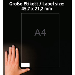 UNIWERSALNE USUWALNE 45,7x21,2mm 1440 etykiet