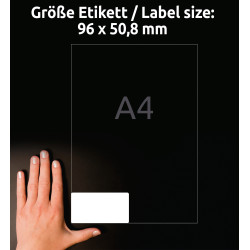 ETYKIETY UNIWERSALNE USUWALNE 96x50,8mm