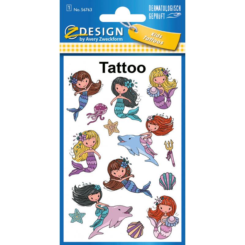 Syrenki tatuaże Avery z-design dla dzieci