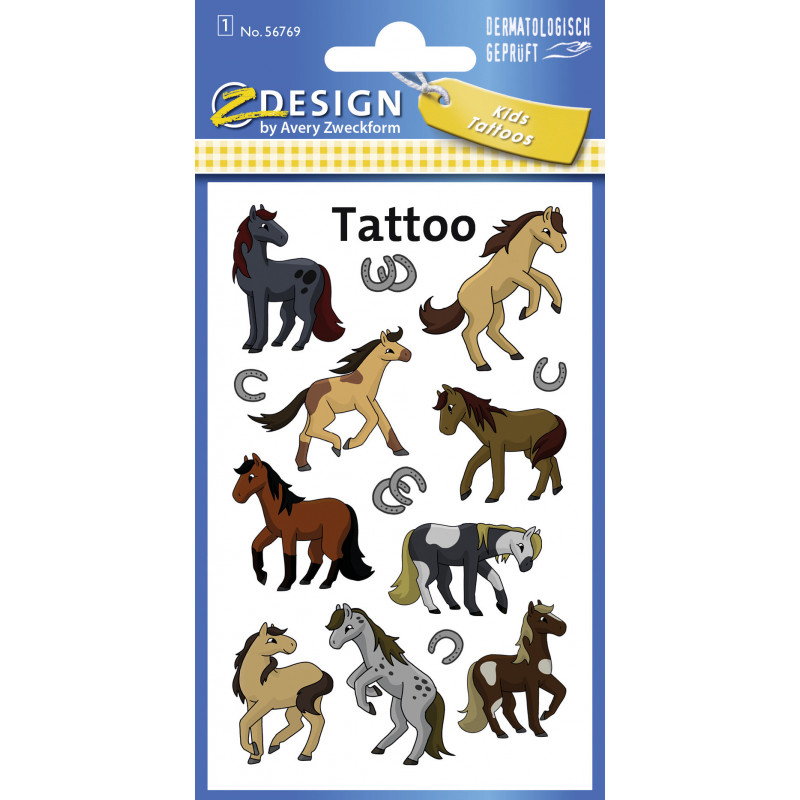 Konie tatuaże Avery z-design dla dzieci