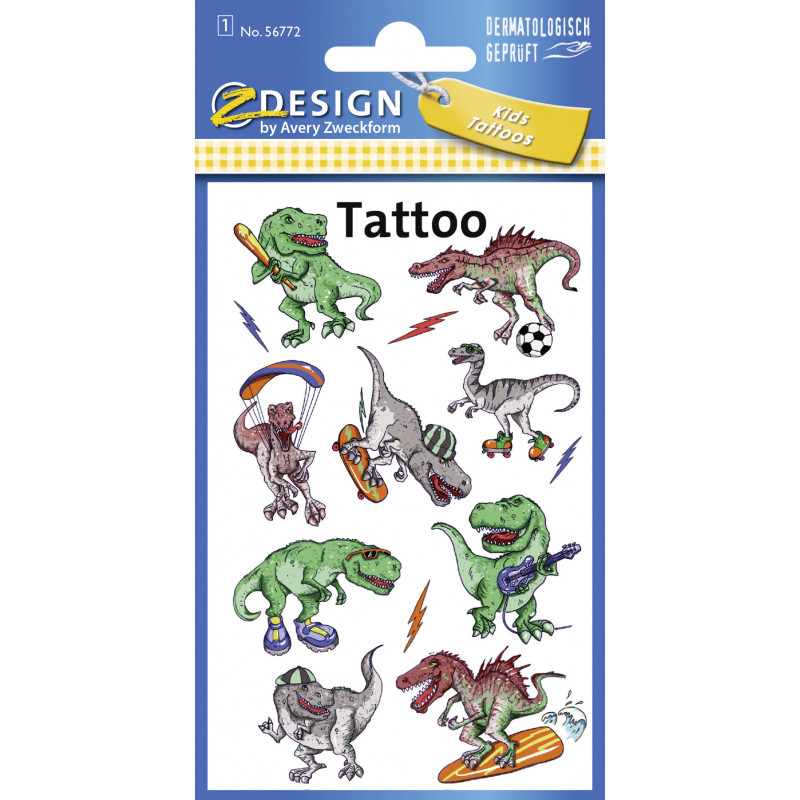 Dinozaury tatuaże Avery z-design dla dzieci