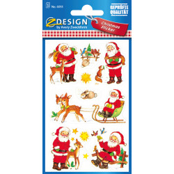 Naklejki Z-Design bożonarodzeniowe - mikołaje 4053