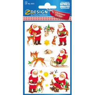 Naklejki Z-Design bożonarodzeniowe - mikołaje 4053