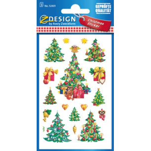Naklejki Z-Design bożonarodzeniowe - choinki 52401