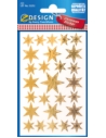 Naklejki Z-Design foliowe - złote gwiazdy 52252