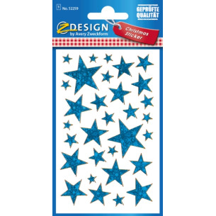 Naklejki Z-Design foliowe niebieskie gwiazdy 52259