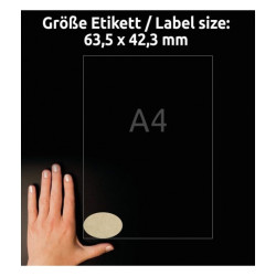 EKOLOGICZNE ETYKIETY 63,5x42,3 AVERY 25 ARKUSZY