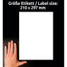 ETYKIETY PAPIEROWE AVERY 210x297mm