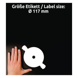 Etykiety na cd super size 117mm Avery Zweckform 25 arkuszy L7676-25